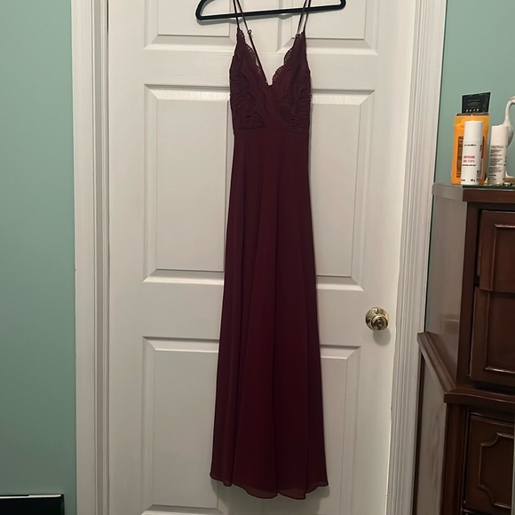 Lulus Dresses & Skirts - Wore this dress to prom and loved it - worn once. It is a maroon colored dress.